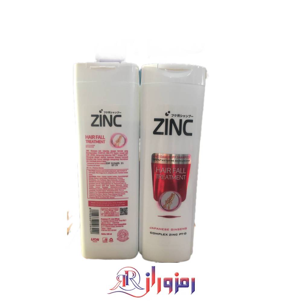 شامپو ضد ریزش و تقویت کننده زینک zinc قرمز مدل anti dandruff حجم340میل